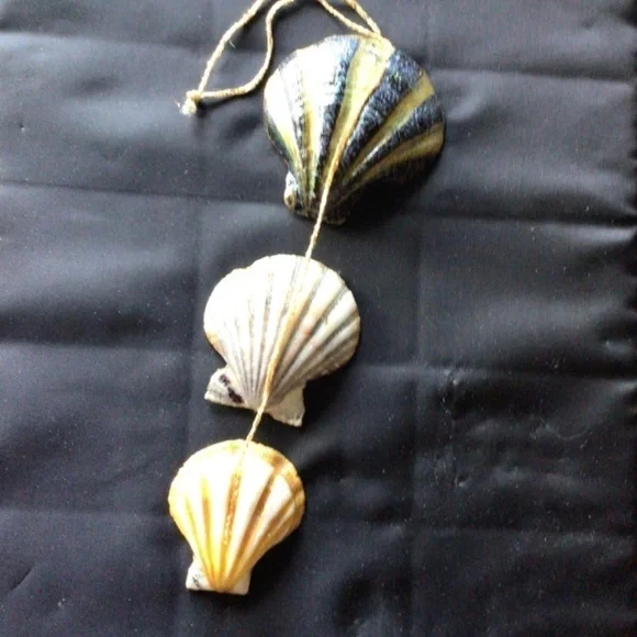 Handpainted shell wall hanging - Picture 8 of 8